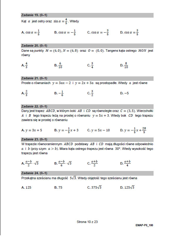 matematyka matura próbna arkusz 2021