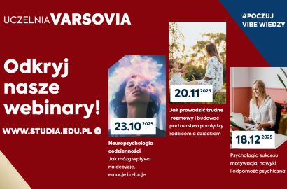 Bezpłatne webinary psychologiczne Uczelni Varsovia