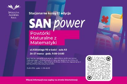 Powtórka z matematyki przed maturą – kursy maturalne w SAN