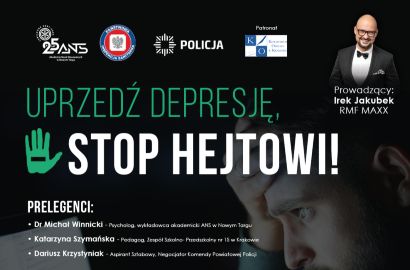 „Uprzedź depresję – stop hejtowi” – Konferencja w ANS w Nowym Targu