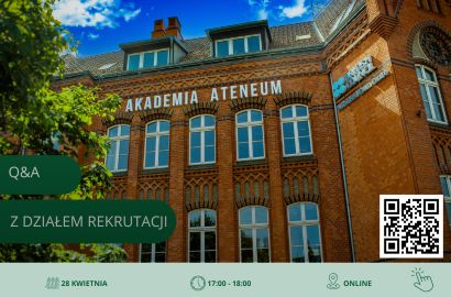 Spotkanie live z Działem Rekrutacji Akademii Ateneum w Gdańsku