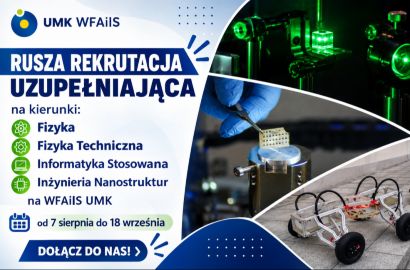Pierwsza tura rekrutacji nie poszła po Twojej myśli? Wybierz studia A+ w rekrutacji dodatkowej na WFAiIS UMK!