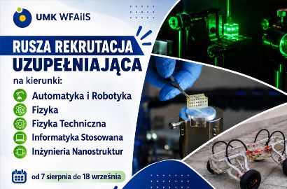 Pierwsza tura rekrutacji nie poszła po Twojej myśli? Wybierz studia A+ w rekrutacji dodatkowej na WFAiIS UMK!