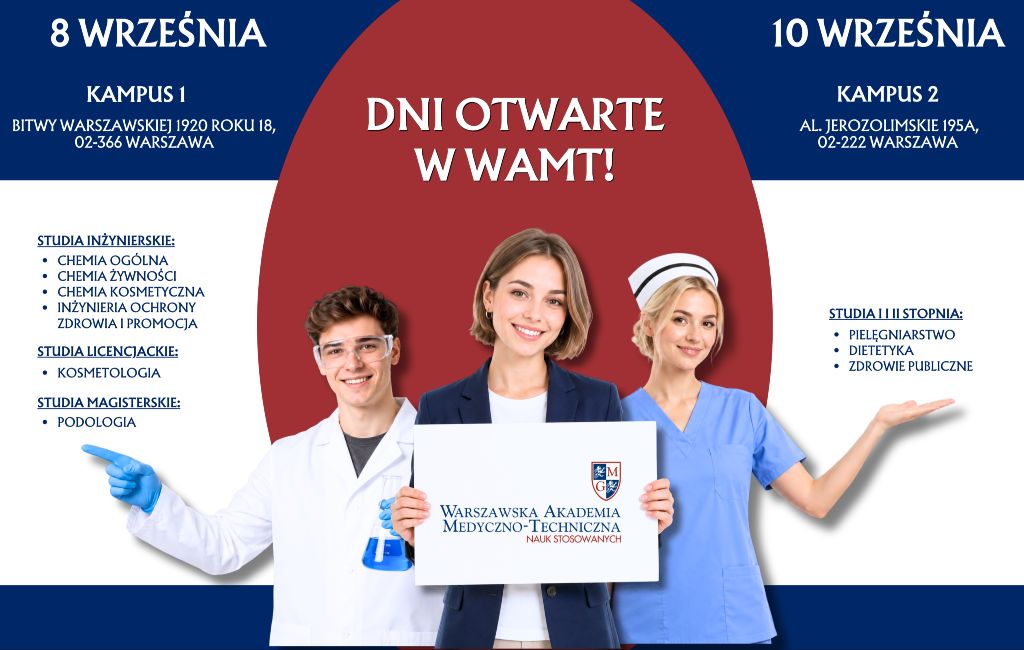 Studia Warszawa - Warszawska Akademia Medyczno-Techniczna Nauk Stosowanych WAMT (Wyższa Szkoła Inżynierii i Zdrowia)